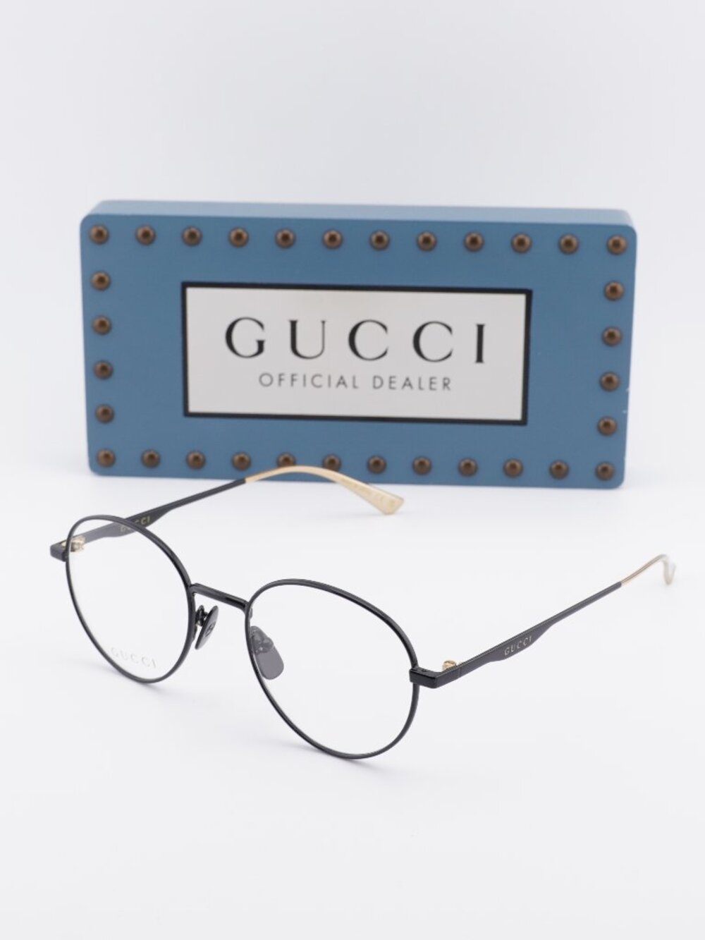 Gucci GG1405O 003 Round Eyeglasses – Black 51mm